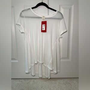 Free People NWT White Babydoll Top Size Small